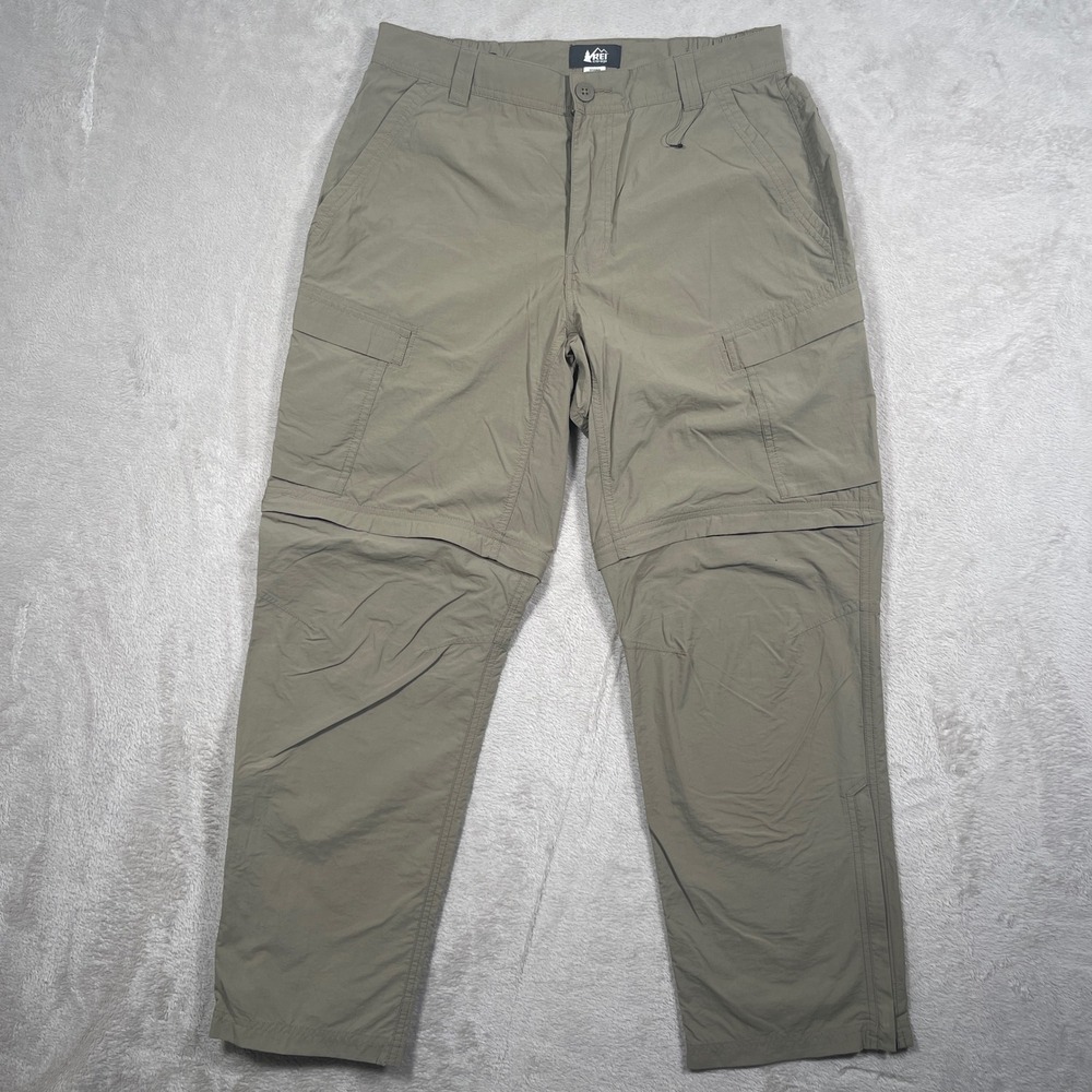 REI Co-op Sahara Convertible Pants Mens 32x29 Tan Relaxed Hiking Cargo